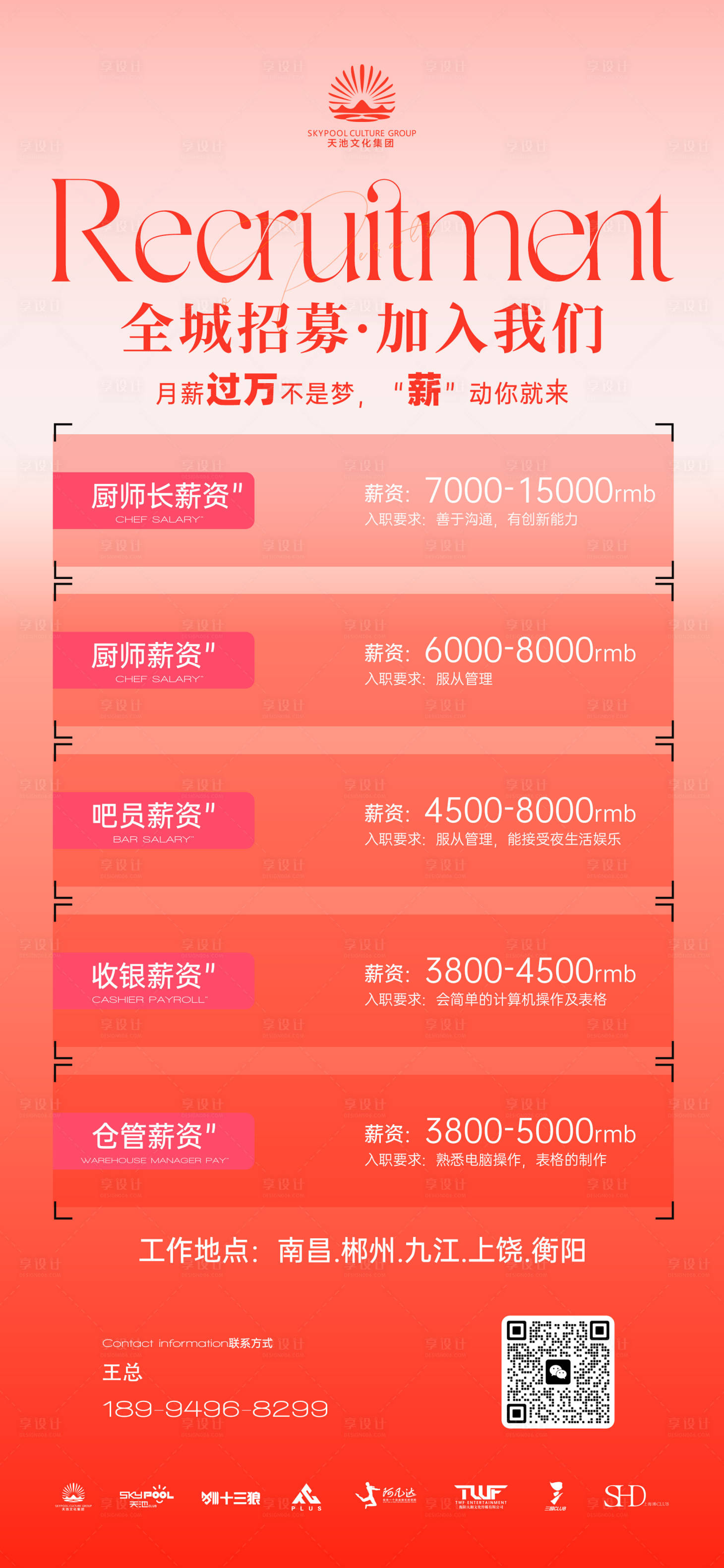 源文件下载【酒吧招聘海报】编号：85080022166699429