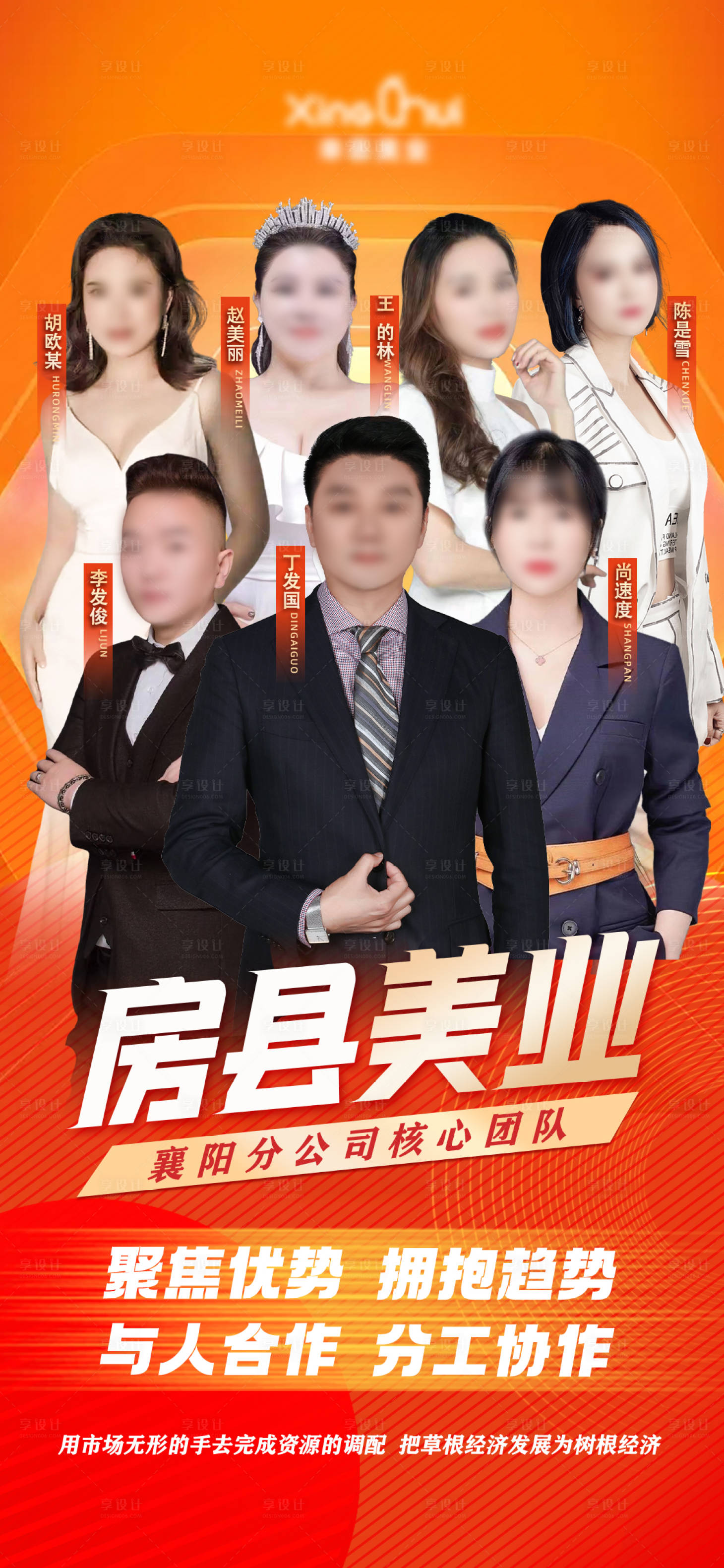 源文件下载【享设计】搜索编号：69170022221739372【团队人物宣传海报】