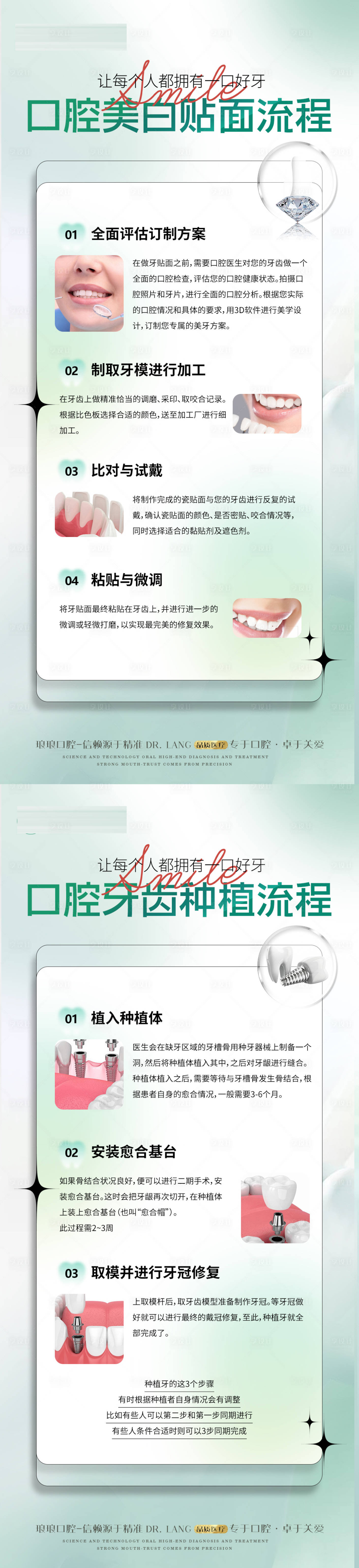 编号：90460022130768368【享设计】源文件下载-口腔种植牙美白贴面流程系列海报