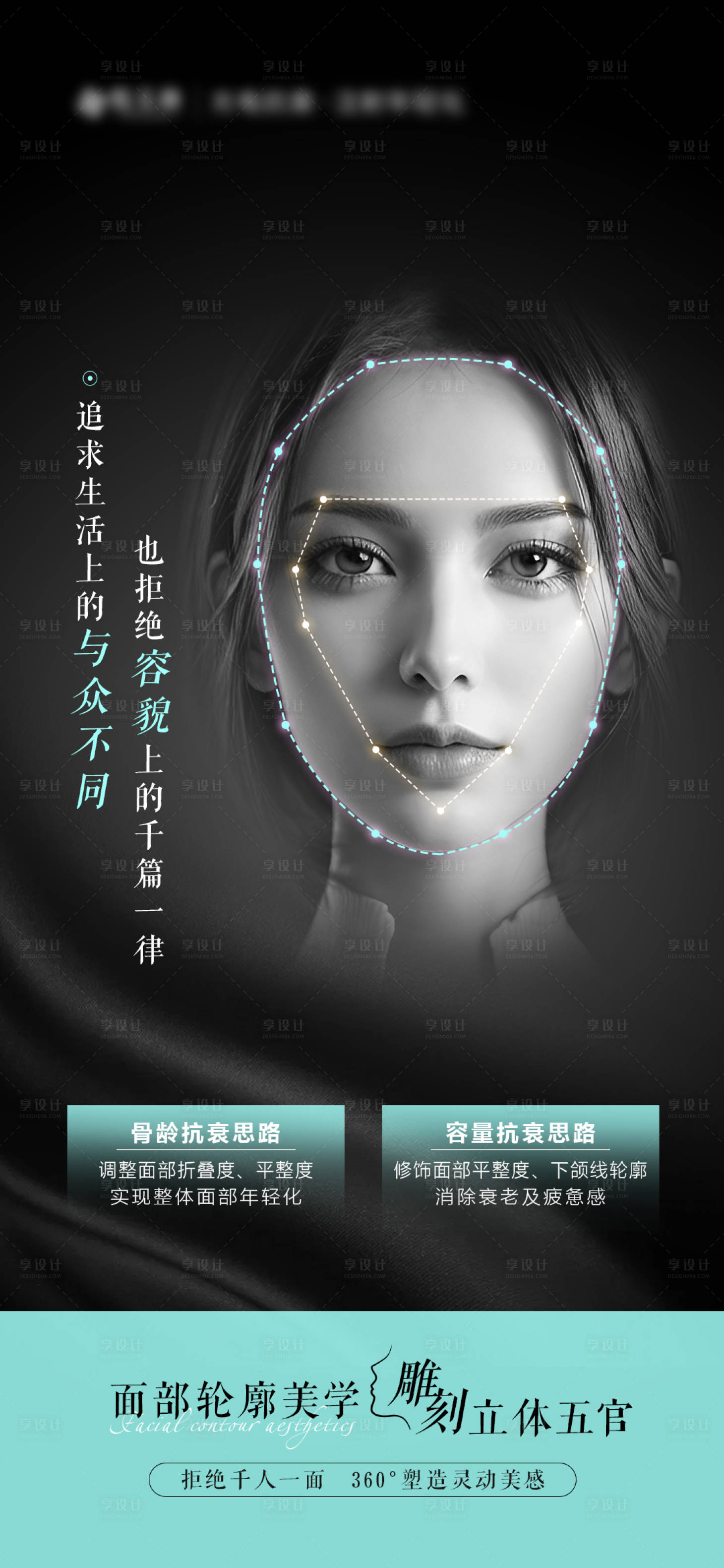 源文件下载【面部轮廓美学海报】编号：28800021856098179