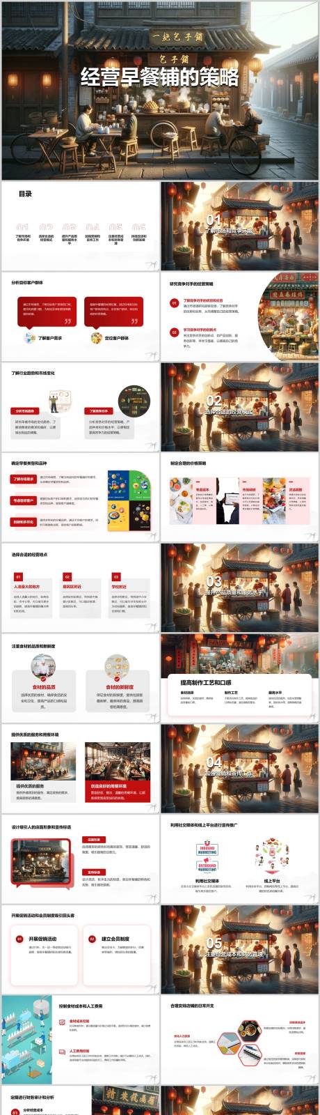 源文件下载【享设计】搜索编号：33050021868099835【经营早餐铺的策略PPT】