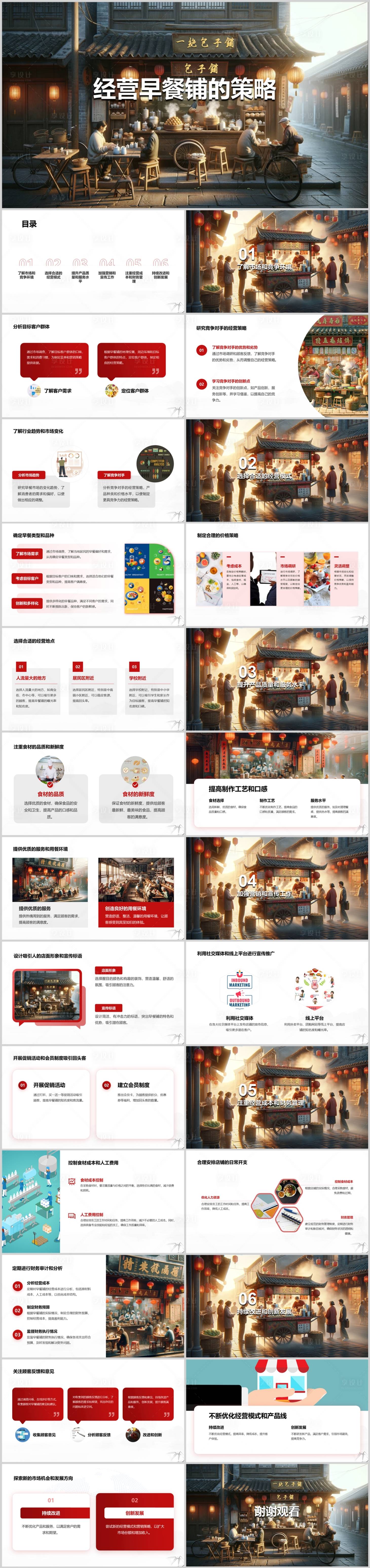 源文件下載【享設計】搜索編號：33050021868099835【經營早餐鋪的策略PPT】