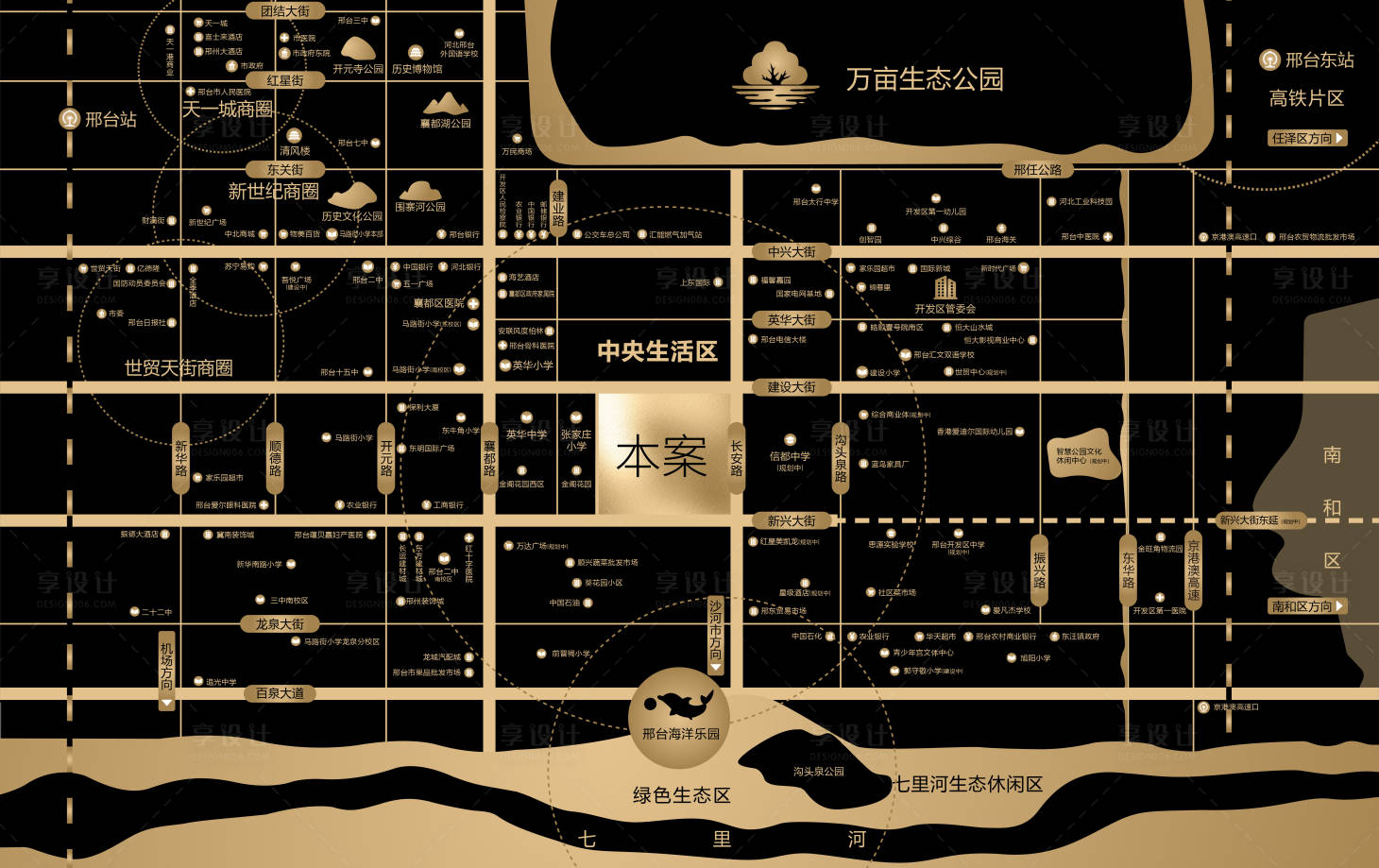 源文件下载【享设计】搜索编号：52000022016853520【区位图黑金设计】