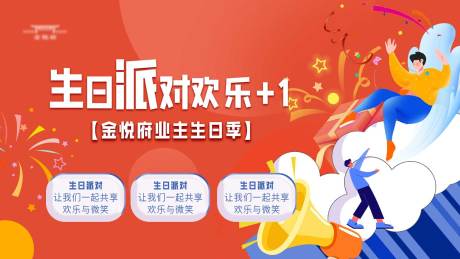 源文件下载【业主生日派对背景板】编号：50920021871693271