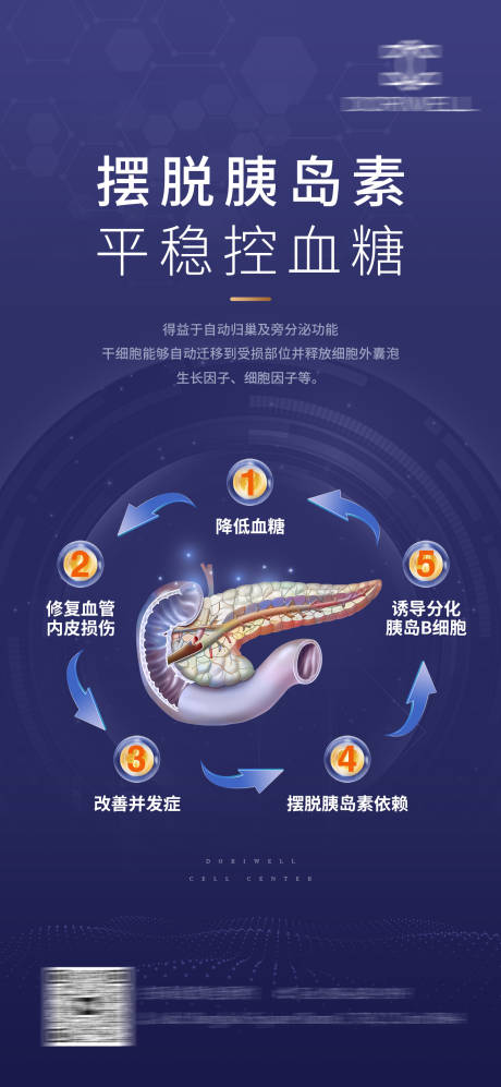 干细胞胰岛糖尿病宣传海报-源文件【享设计】
