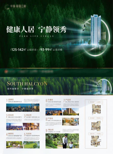 源文件下载【享设计】搜索编号：83650022029589219【地产洋房高层价值点DM宣传单】