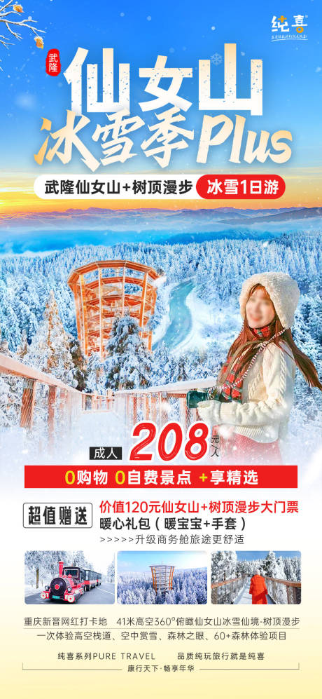 源文件下载【武隆仙女山冰雪旅游海报】编号：98130022086116690