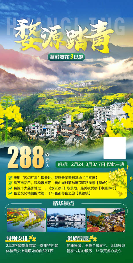 源文件下载【婺源踏青海报】编号：91950022048089582