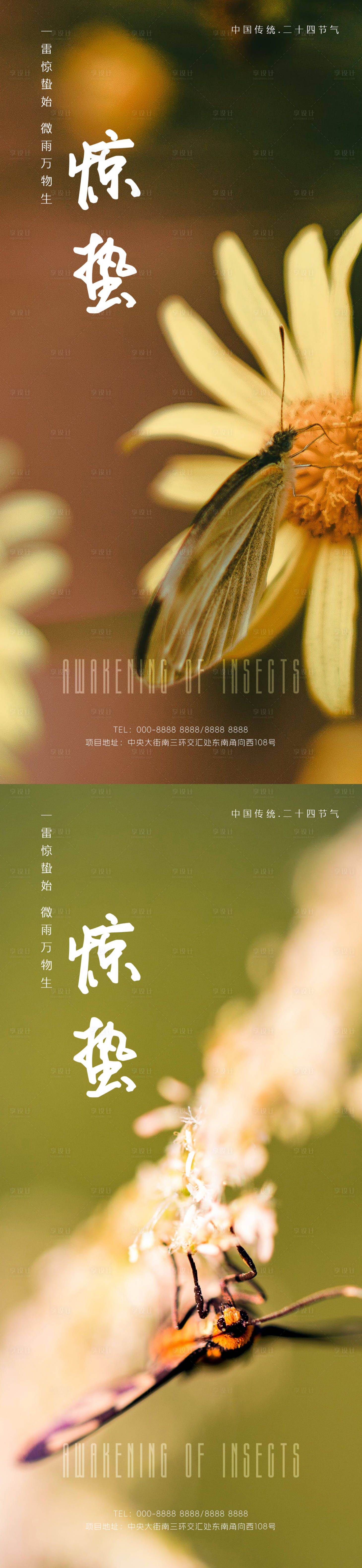 源文件下载【惊蛰节气海报】编号：76100021946226709