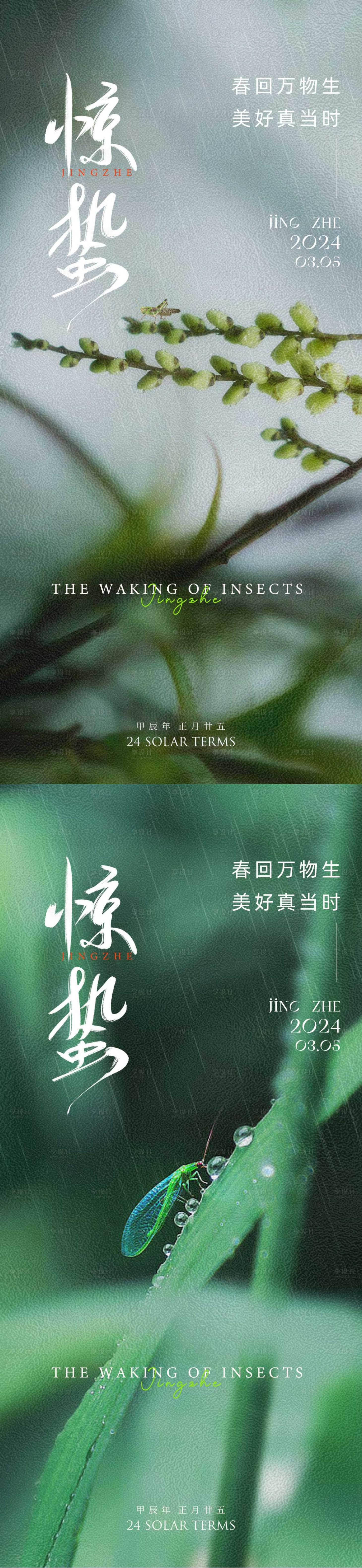 源文件下载【惊蛰节气系列海报】编号：86500022073459167