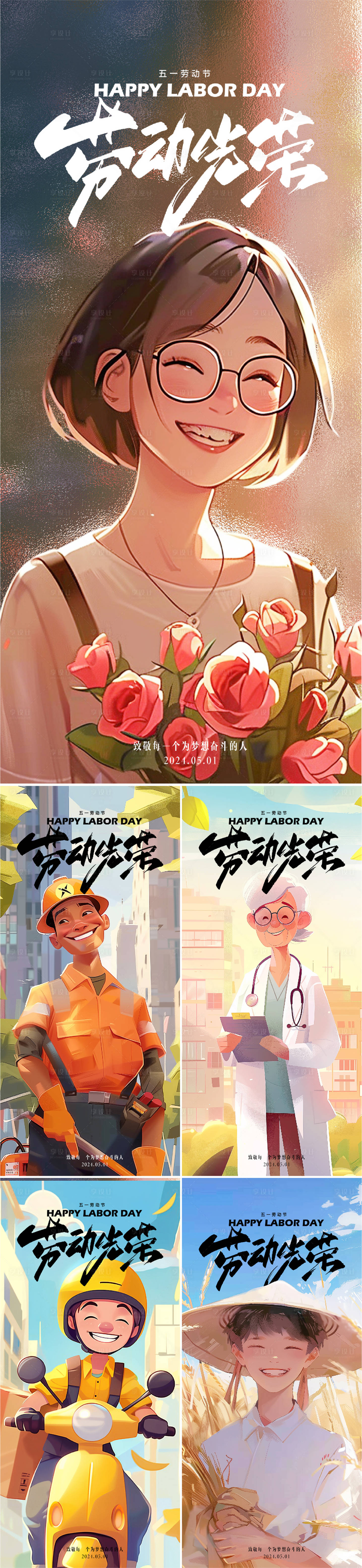 源文件下载【五一劳动节海报】编号：23110022708775414
