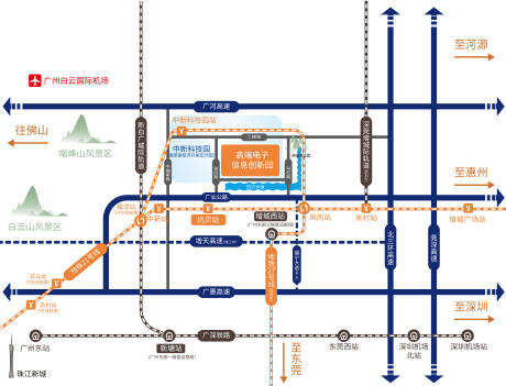 源文件下载【享设计】搜索编号：70450022652936440【广州产业区位图】