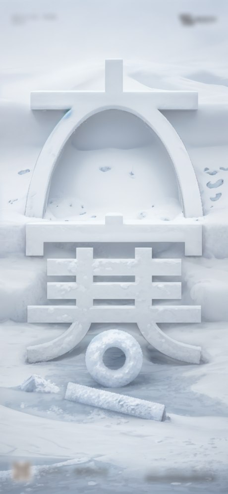 源文件下载【地产大寒创意字体海报】编号：28680022225779542