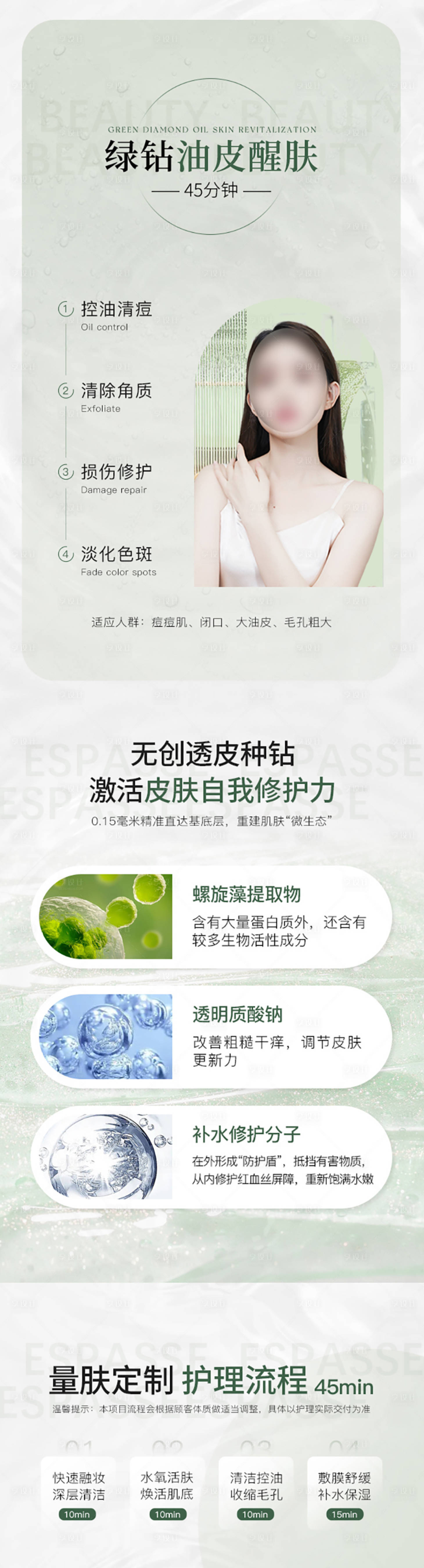 源文件下載【享設計】搜索編號：65910022562043419【醫美服務流程補水長圖海報】