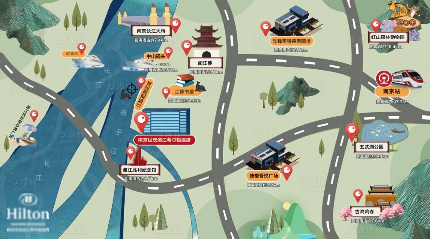 源文件下載【享設(shè)計(jì)】搜索編號(hào)：13350022806955099【南京手繪地圖】