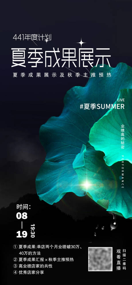 源文件下载【夏季成果展示海报】编号：54980022453189861