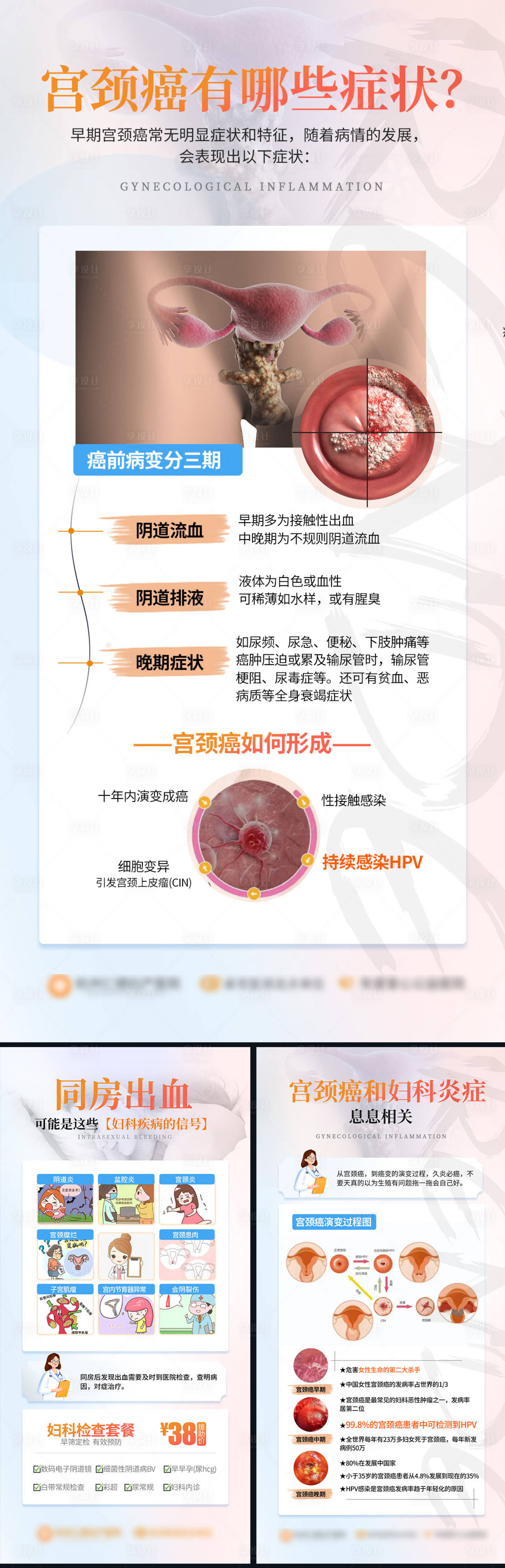 源文件下载【享设计】搜索编号：82010022706609729【妇科科普海报 】
