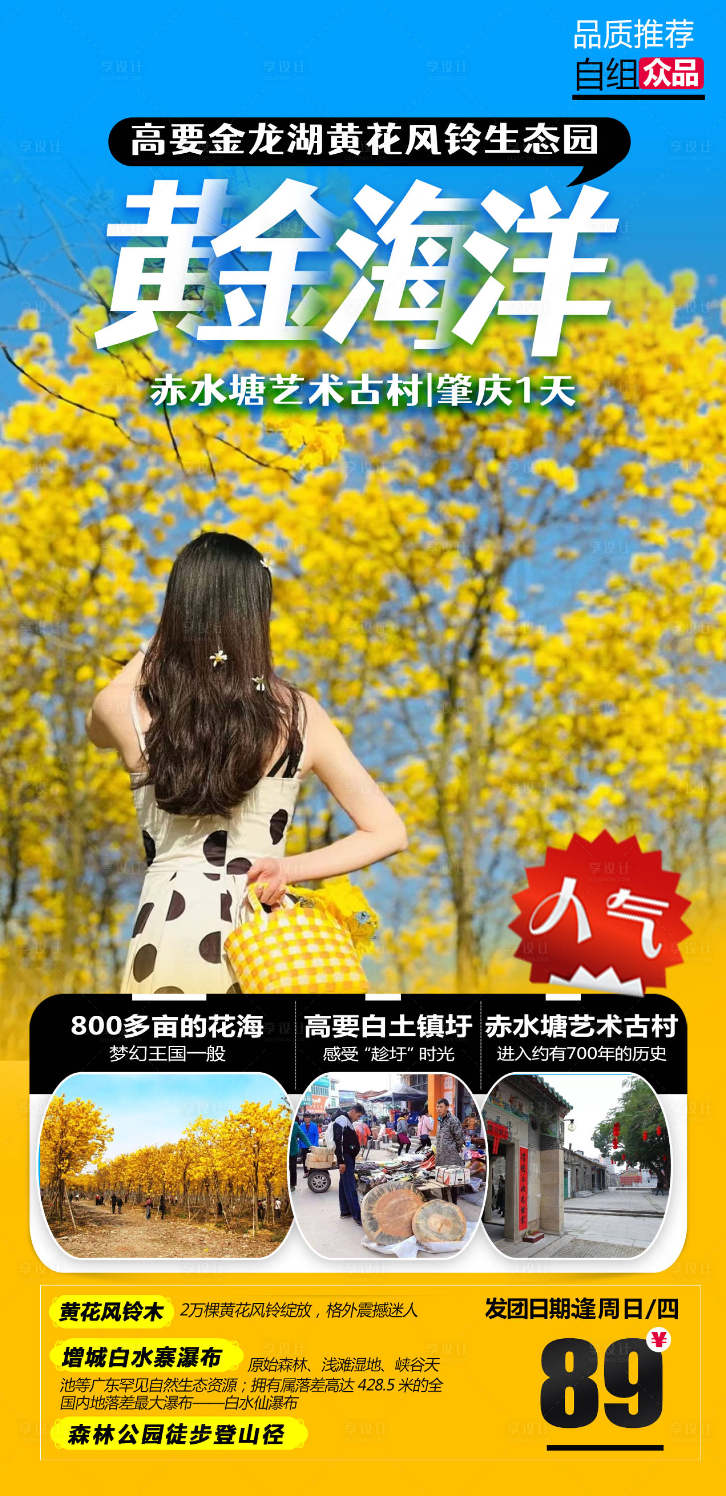 源文件下载【广东春天黄花风铃赏花春天旅游海报】编号：94950022747627902
