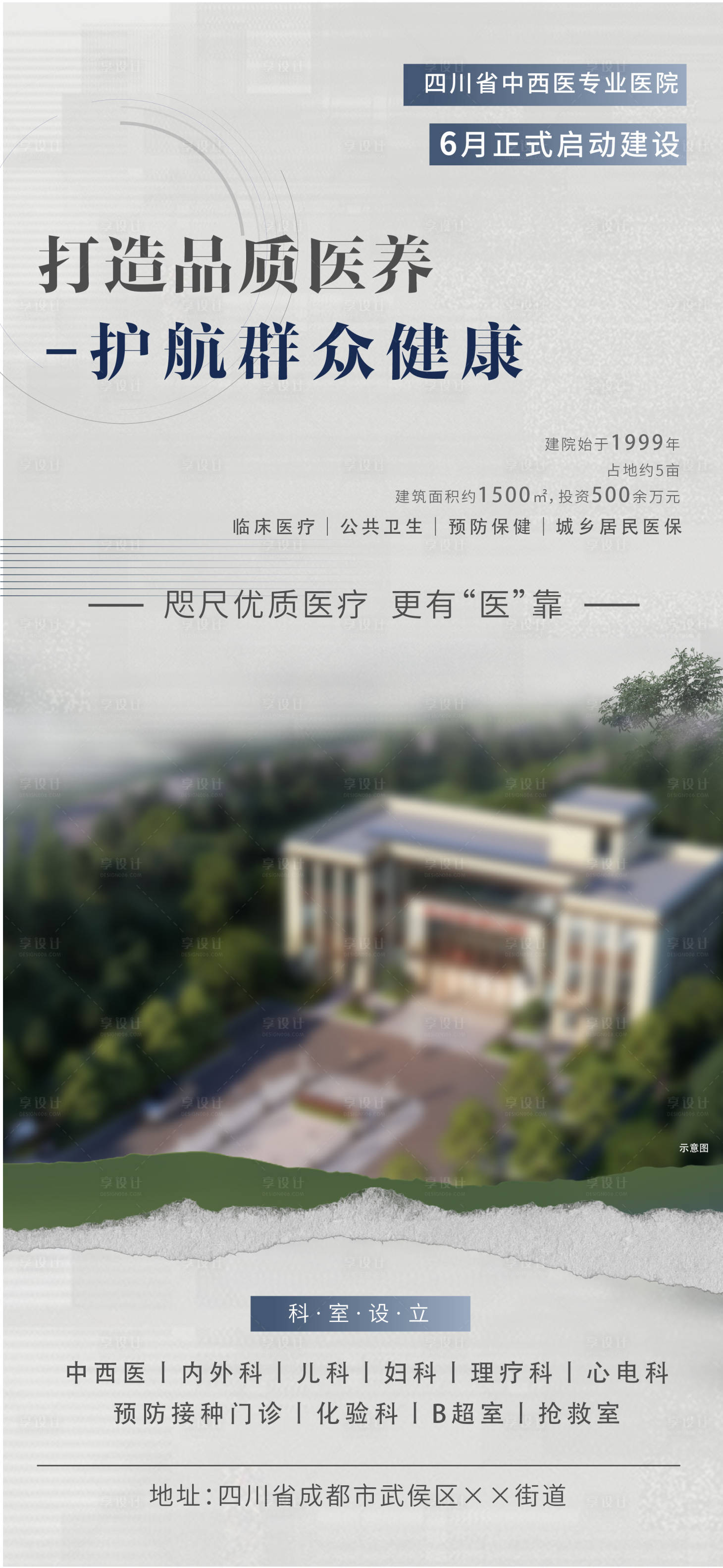 源文件下载【享设计】搜索编号：61510022737825484【地产医疗配套价值点海报】