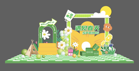 源文件下载【春日美陈背景板】编号：66710022768008653