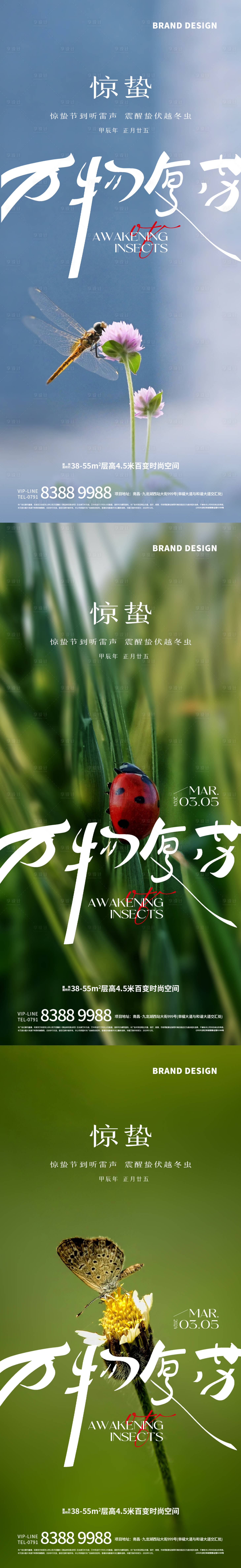 源文件下載【享設(shè)計】搜索編號：69140022259324674【驚蟄節(jié)氣系列海報】