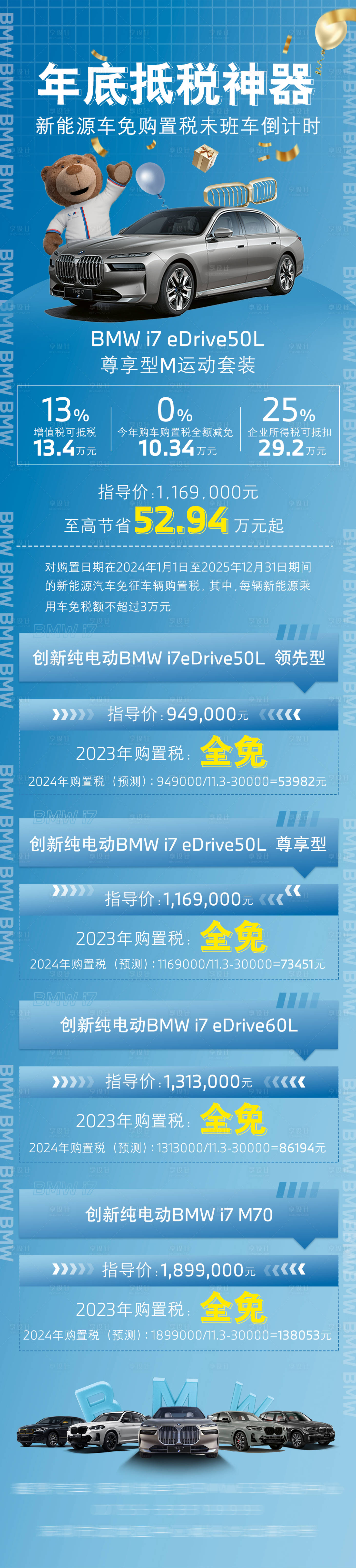 源文件下载【享设计】搜索编号：26510022310775363【宝马免购置税长图】