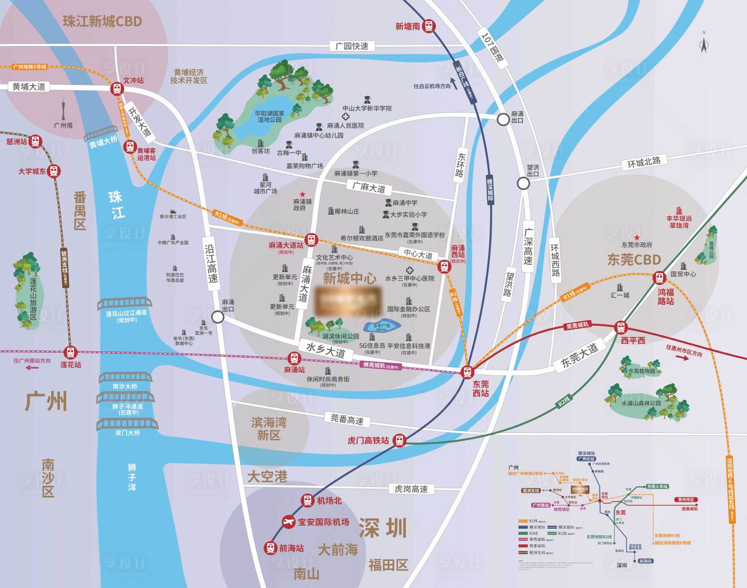 源文件下載【享設計】搜索編號：47250022327681981【區位圖海報】