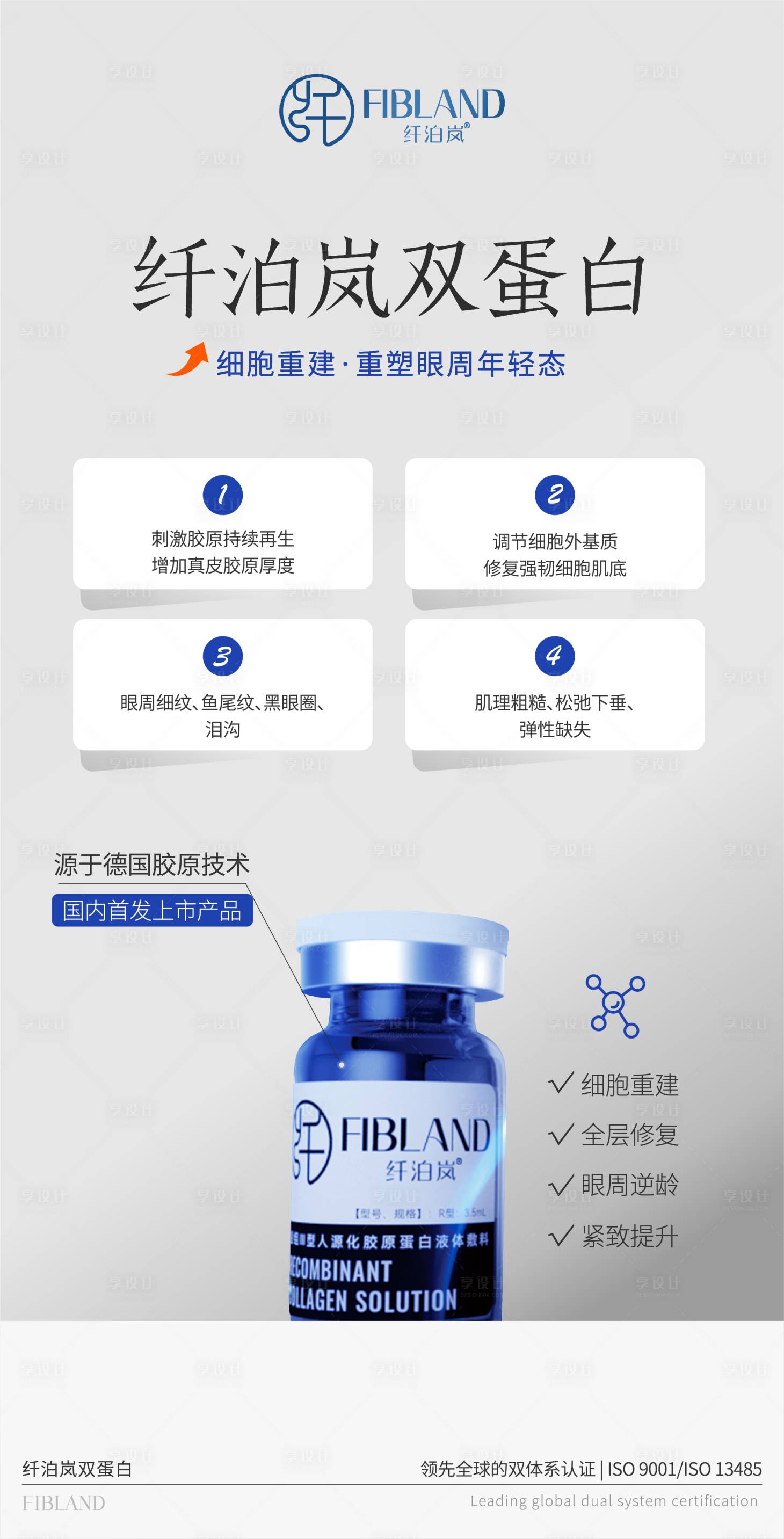 源文件下載【享設(shè)計】搜索編號：47030022670269539【纖泊嵐膠原單蛋白海報 】