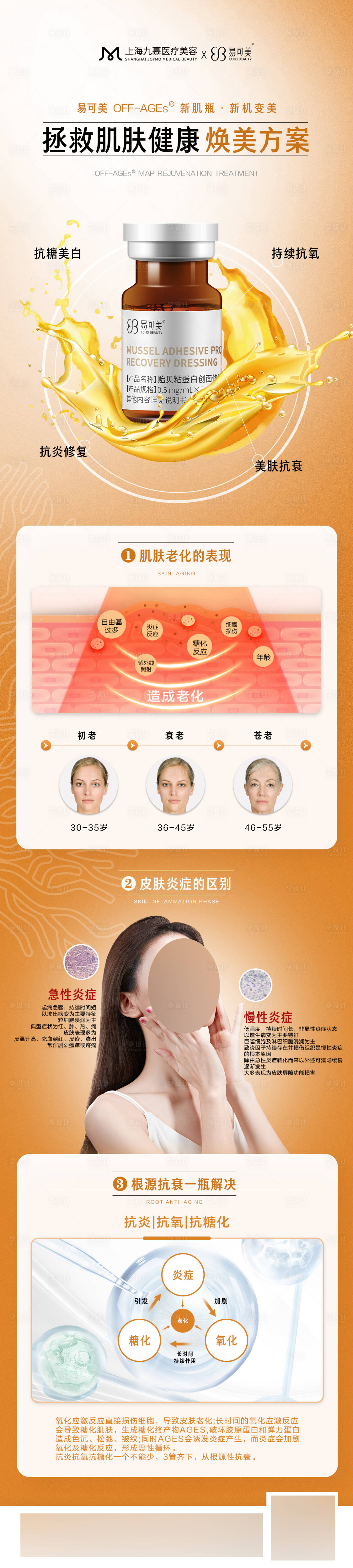 源文件下載【享設計】搜索編號：48760022763155169【醫美易可美新肌瓶產品長圖海報】