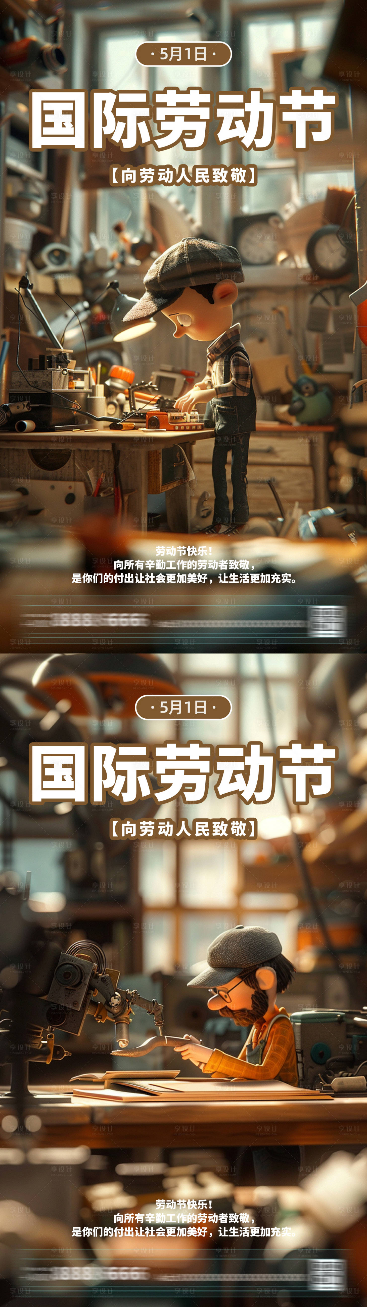 源文件下載【享設計】搜索編號：47370022854971114【五一勞動節海報】