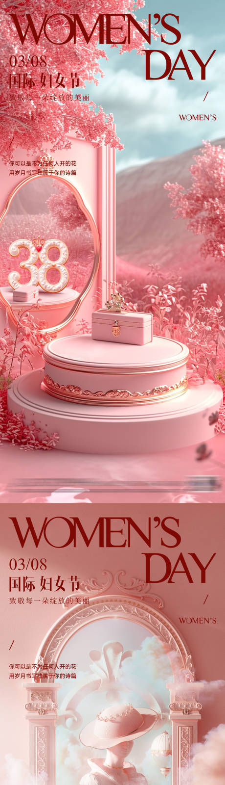 源文件下载【女神节海报】编号：54390022257617200