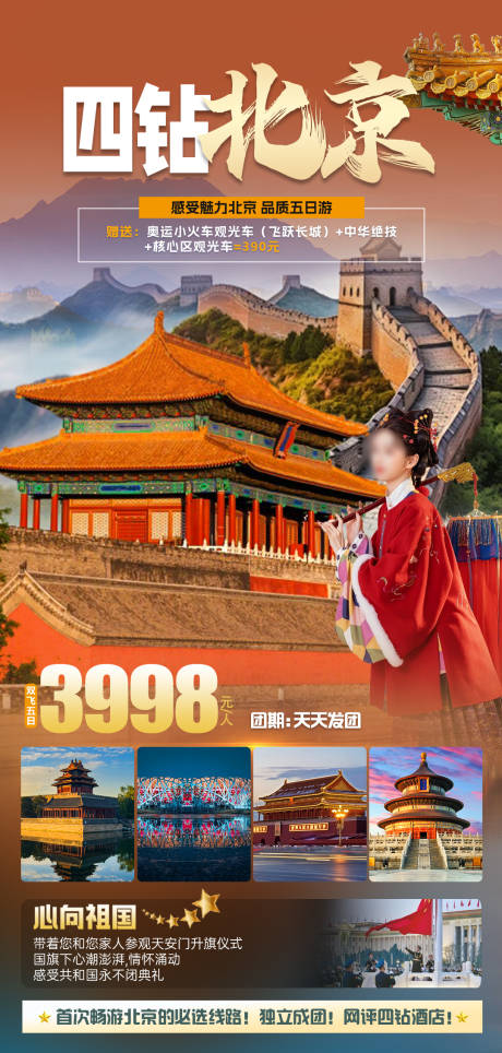 编号：12440022501204906【享设计】源文件下载-四钻北京旅游海报