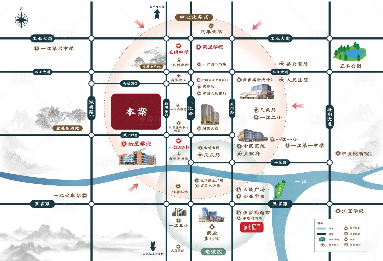 源文件下載【享設(shè)計(jì)】搜索編號(hào)：46710022473628347【地產(chǎn)新中式區(qū)位圖】