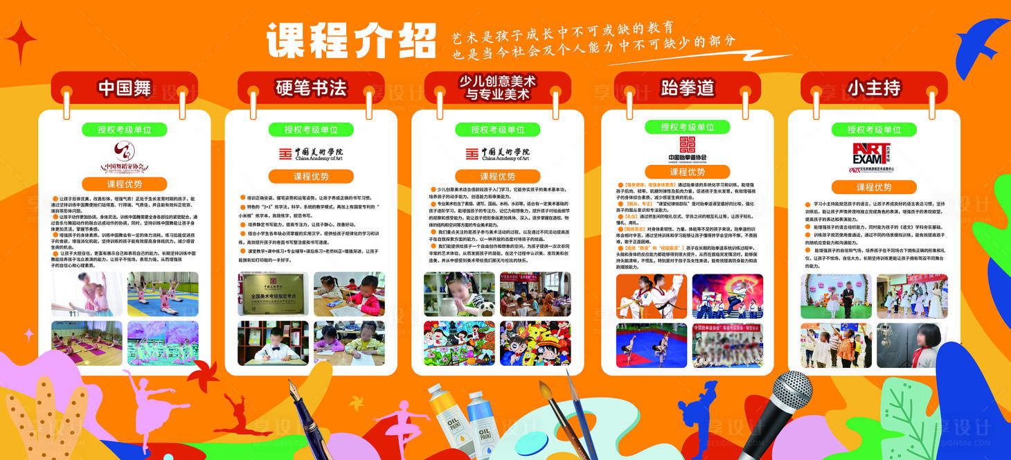 源文件下載【享設計】搜索編號：80440022835291929【少兒培訓機構展板】