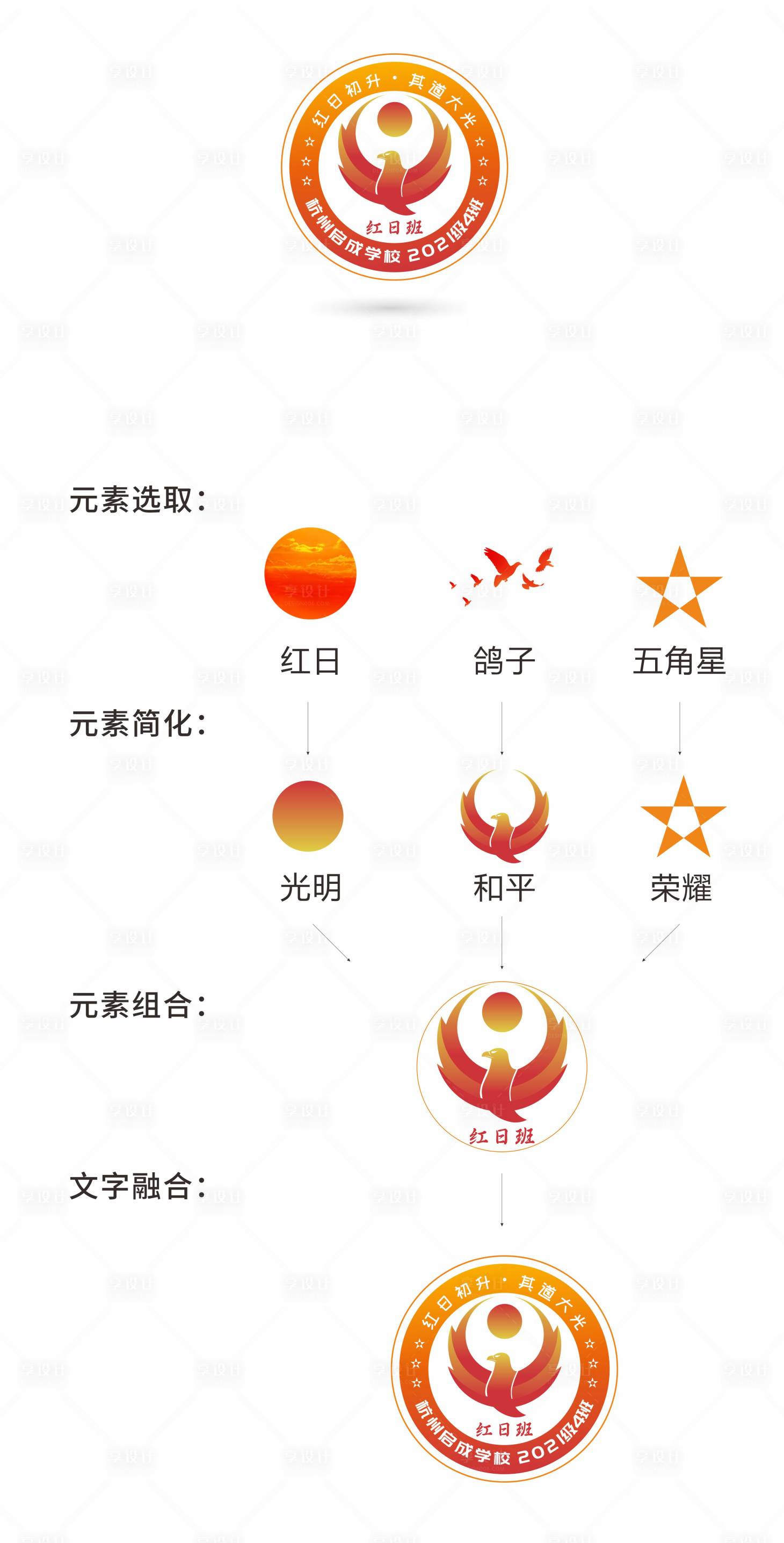 源文件下载【享设计】搜索编号：74130022624625933【班徽设计】