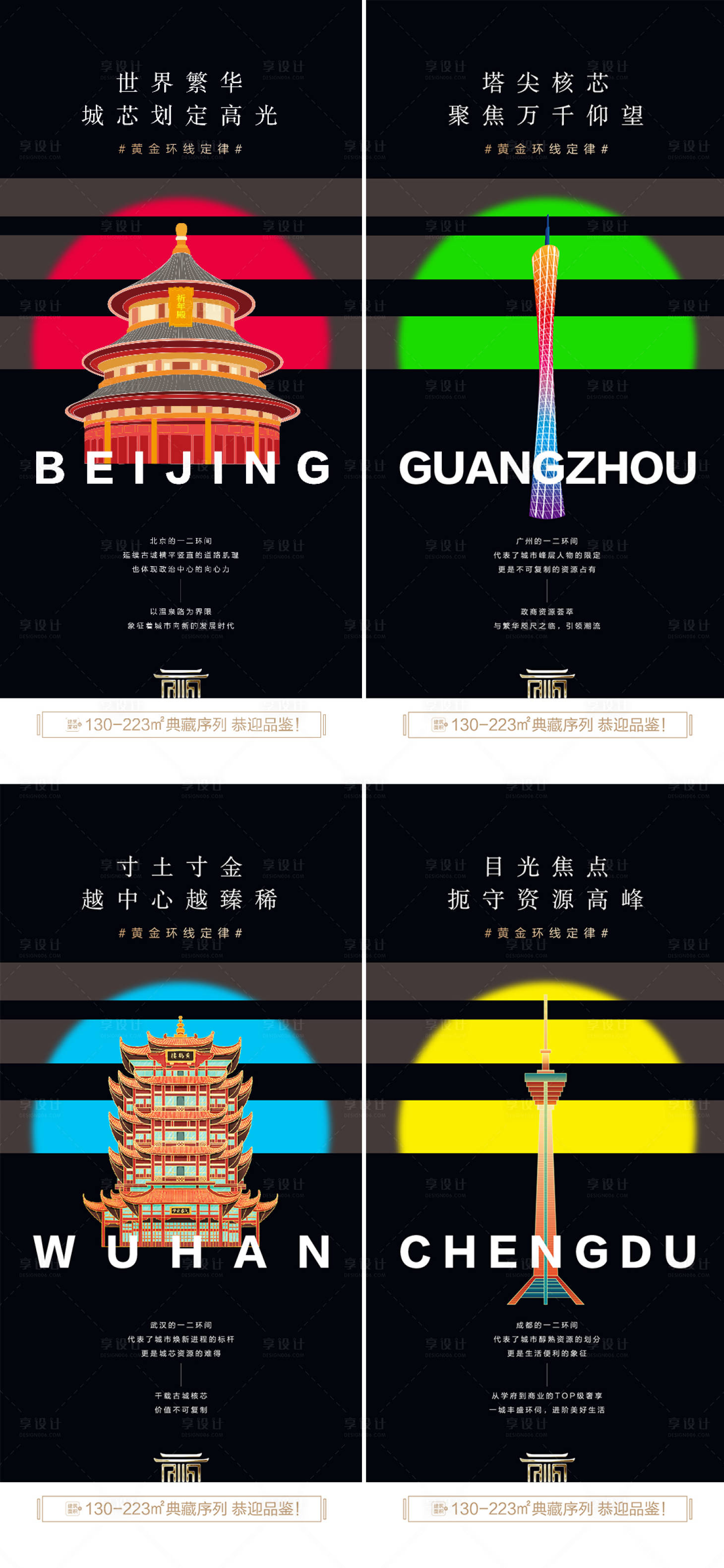 源文件下載【享設計】搜索編號：85940022606903308【地產入市城市價值點系列海報】