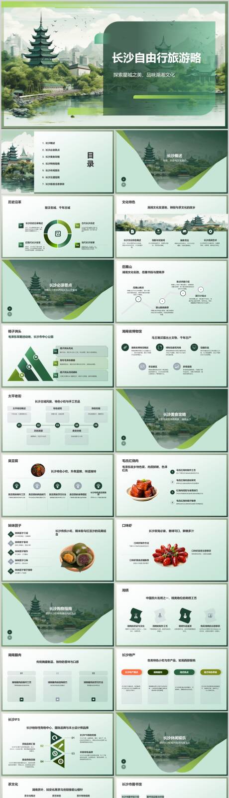 源文件下载【长沙自由行旅游攻略PPT】编号：16380022439265212