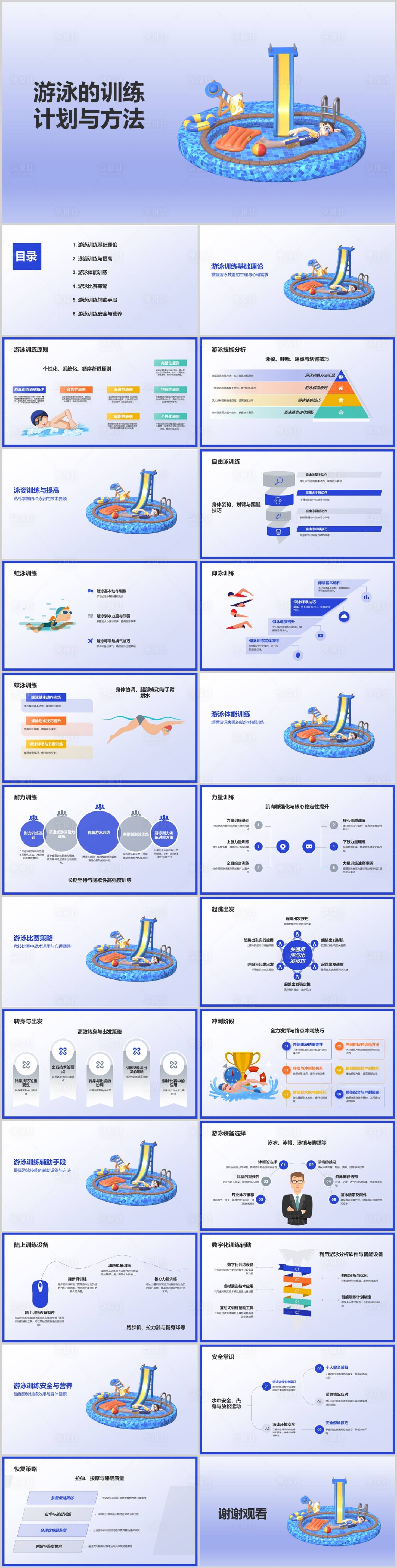 源文件下载【游泳的训练计划与方法PPT】编号：10900022615104147