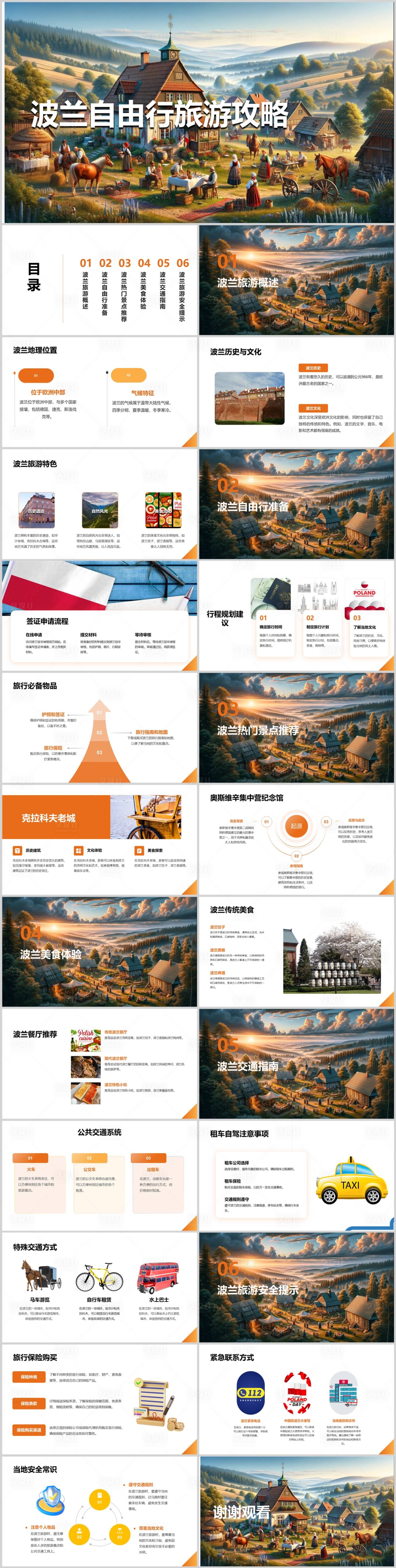 源文件下载【享设计】搜索编号：35360022718577366【波兰自由行旅游攻略PPT】