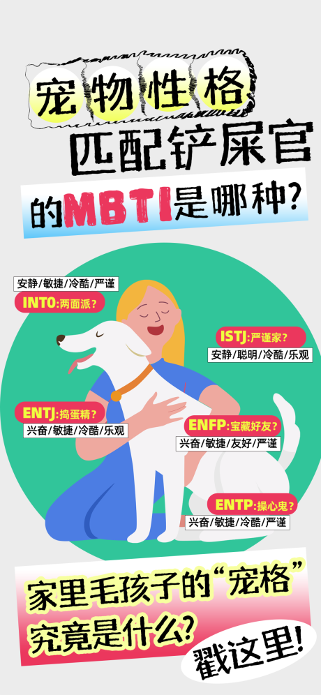 宠物性格mbti测试海报