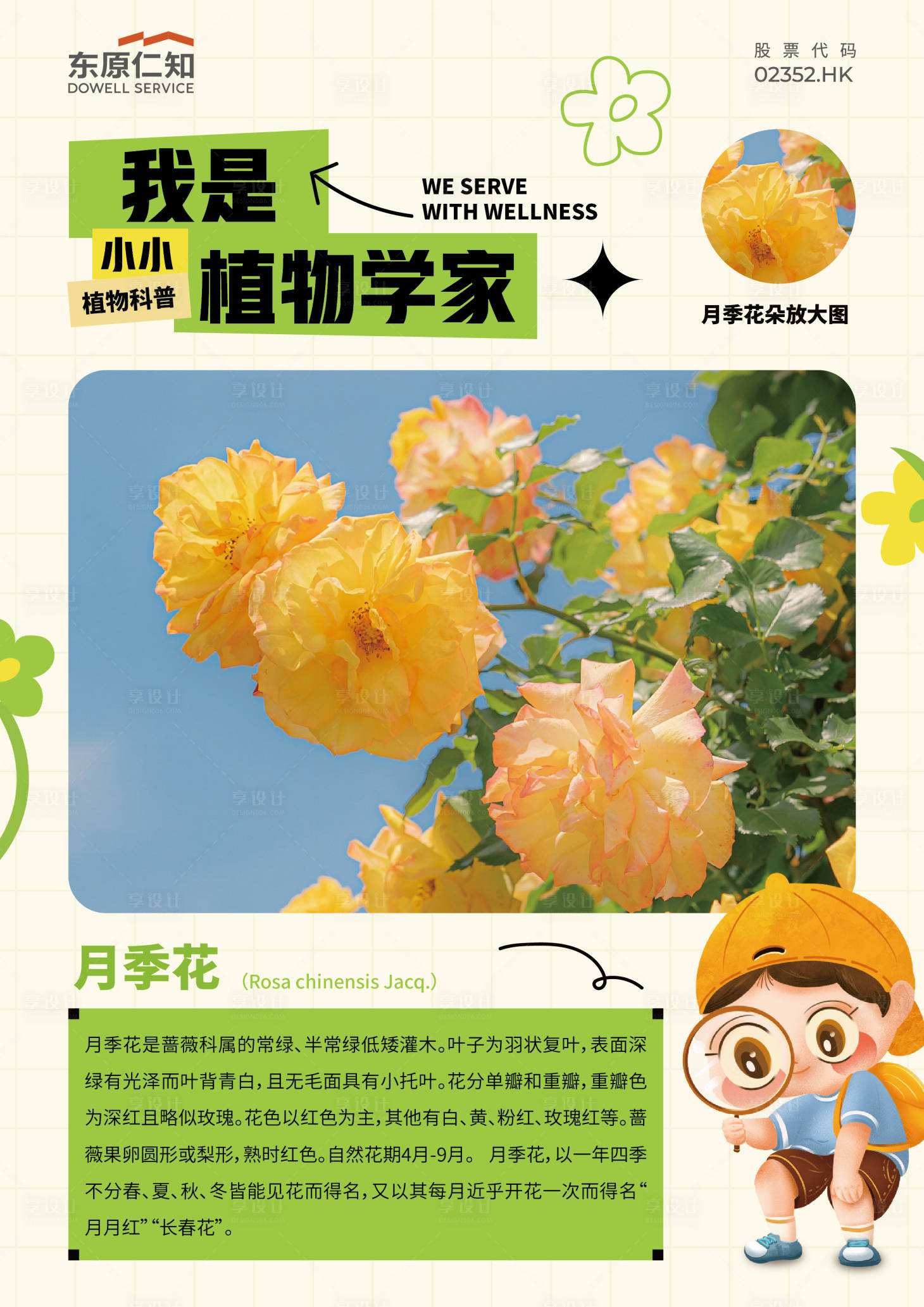 源文件下載【享設計】搜索編號：10190022849791752【物業植物科普海報】