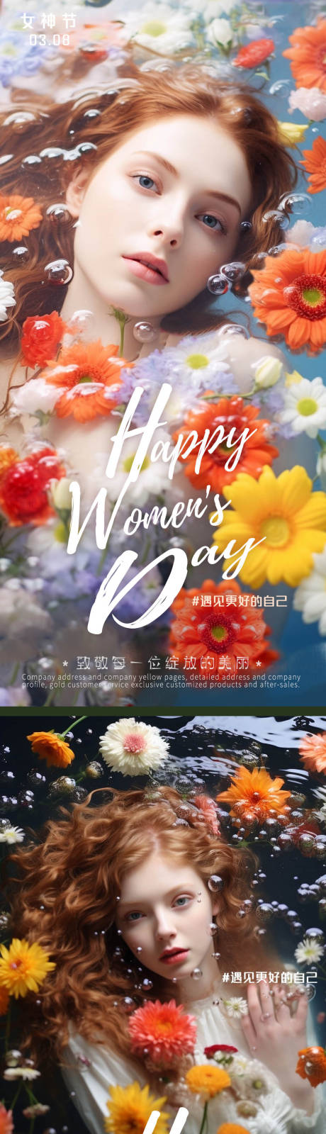 女神节水之花漾海报