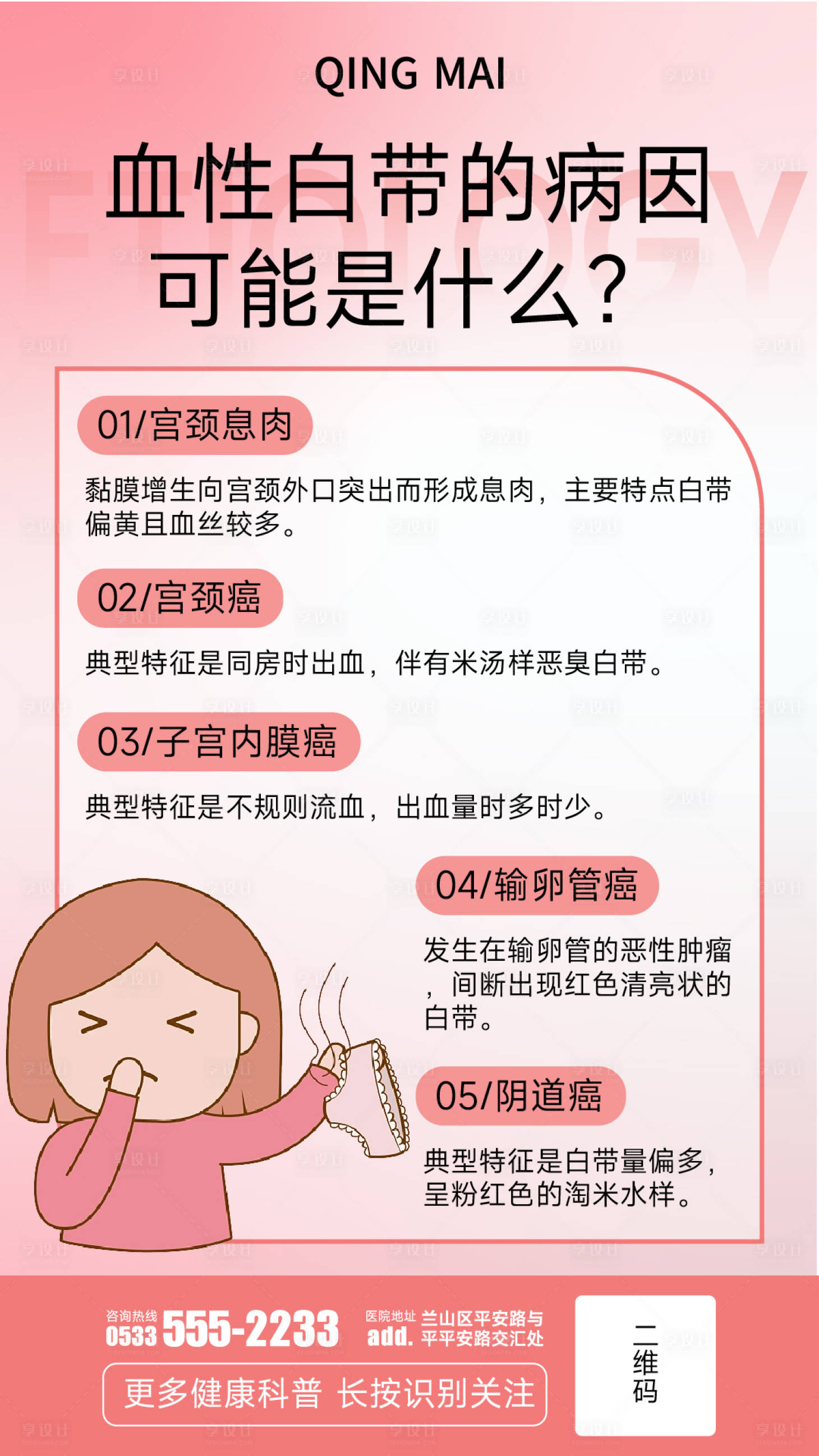 源文件下載【享設計】搜索編號：46210022269926805【婦科疾病科普海報】