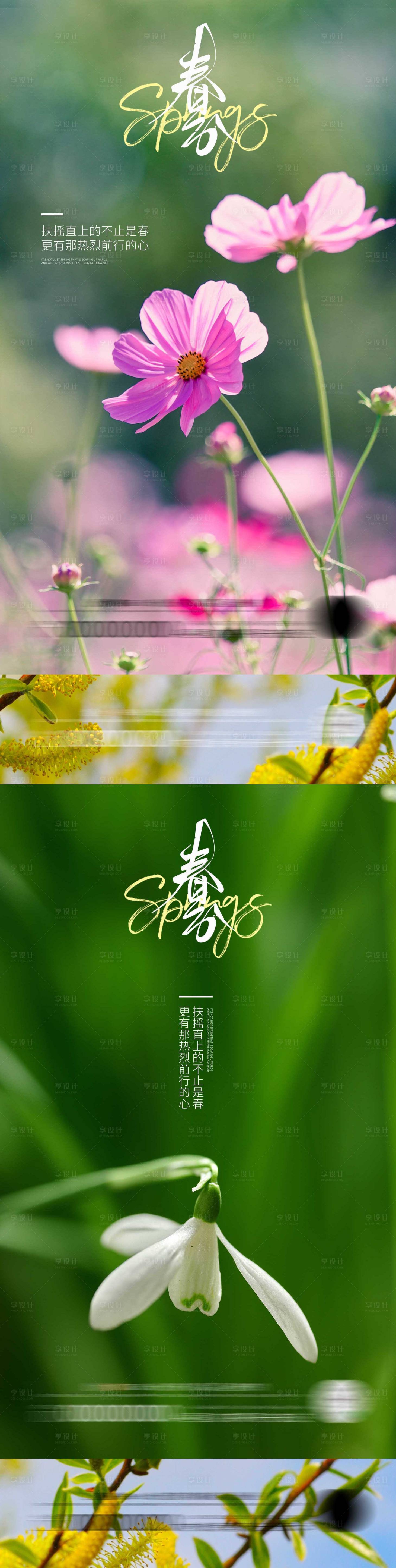 源文件下载【享设计】搜索编号：50650022562519333【春分系列海报】