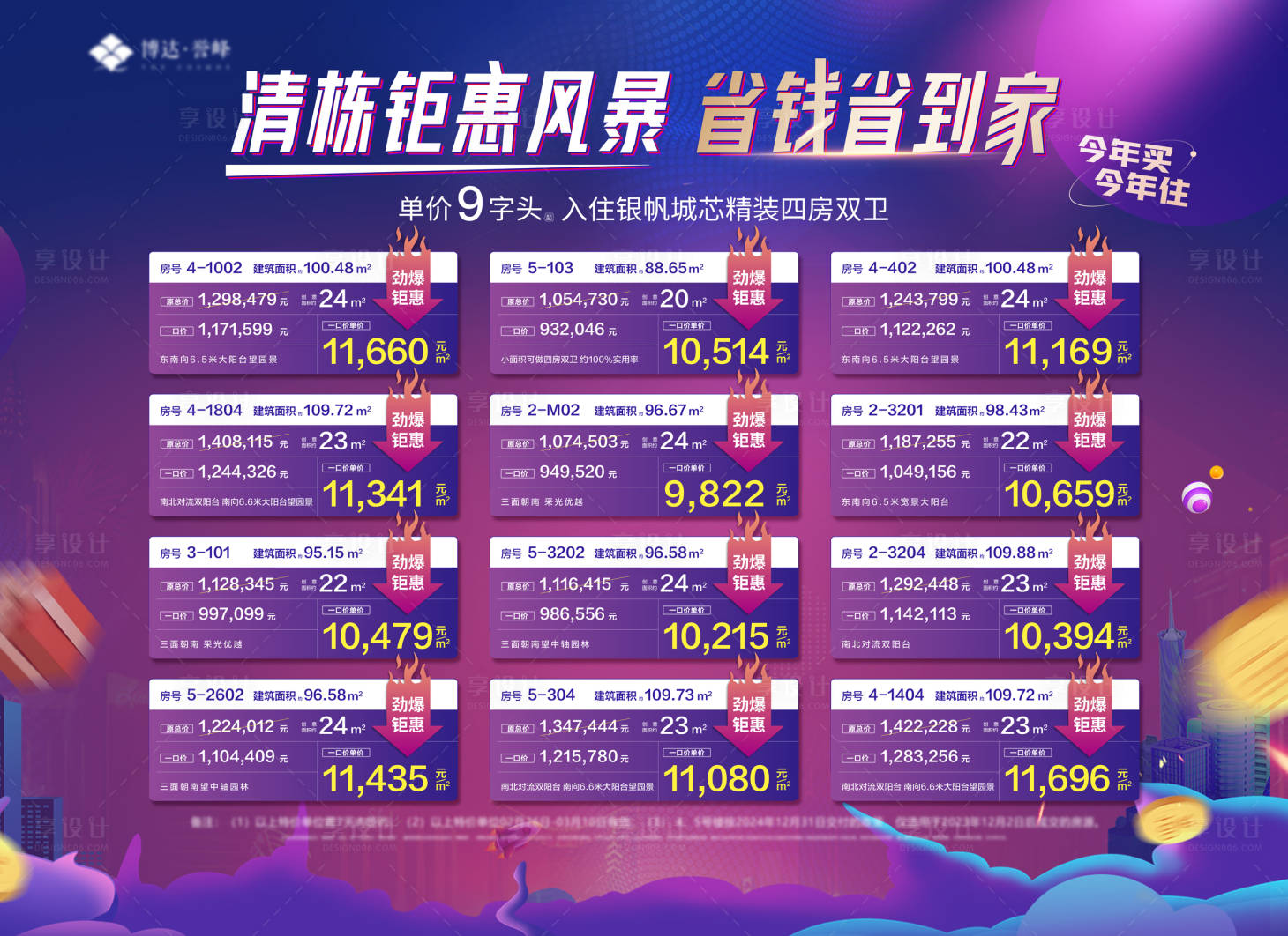 源文件下載【享設計】搜索編號：55120022913505726【地產特價房活動海報展板】