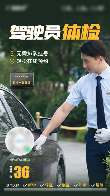 源文件下載【享設計】搜索編號：29220022885057512【駕駛員司機體檢海報】