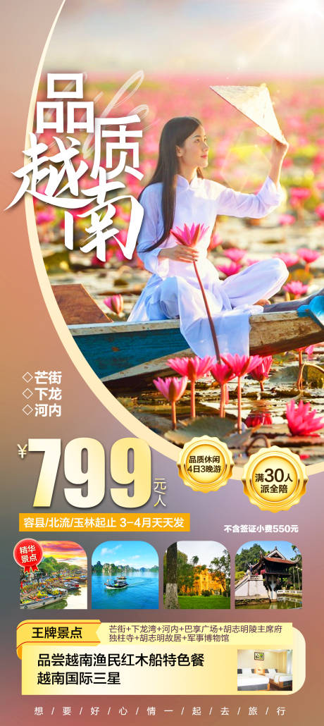 源文件下载【享设计】搜索编号：11150022320305542【品质越南旅游海报】