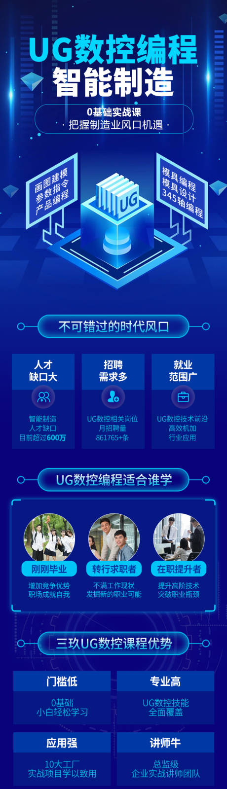 源文件下载【享设计】搜索编号：95170022459841359【UG编程科技长图海报】