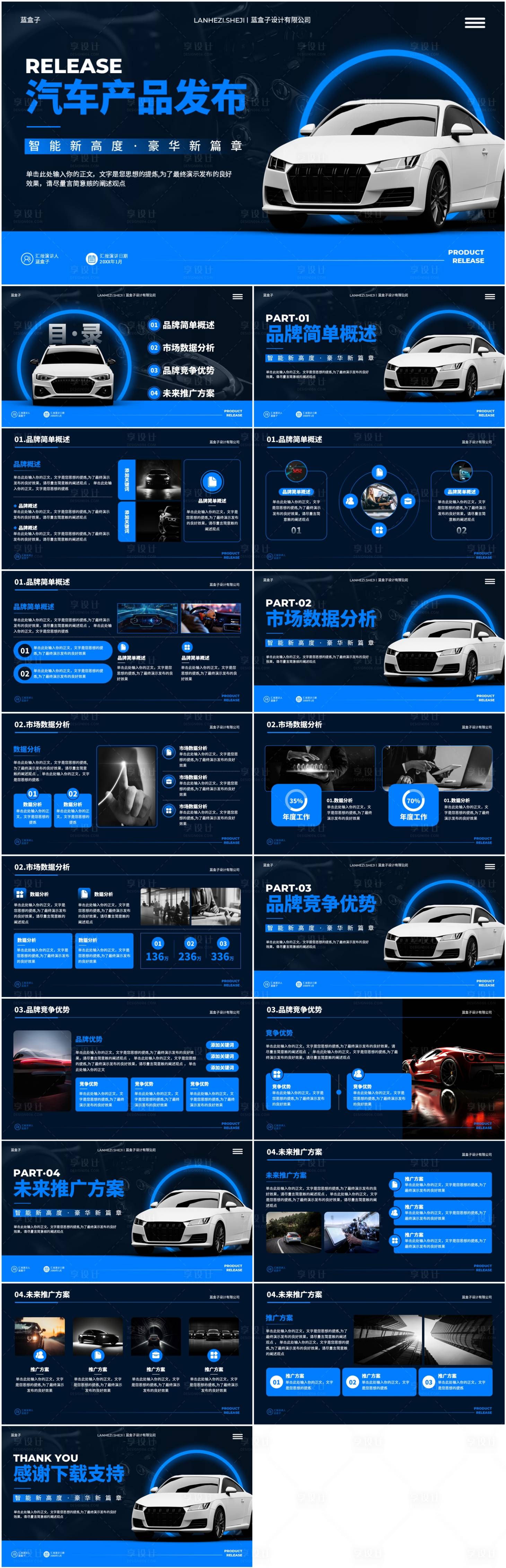 源文件下載【享設計】搜索編號：56150022556877620【汽車產品發布PPT】