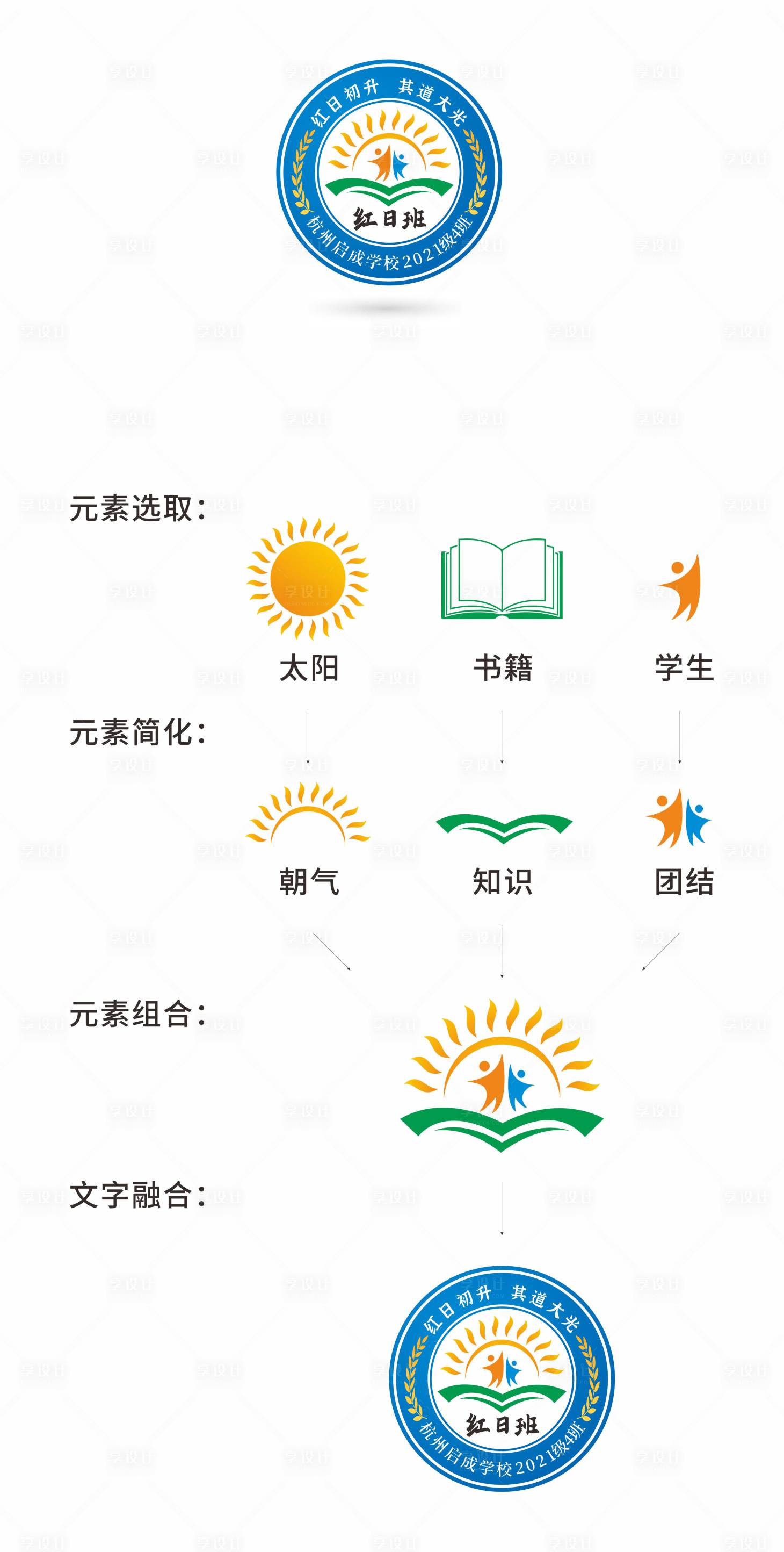 源文件下載【享設計】搜索編號：18370022624355026【班徽設計】
